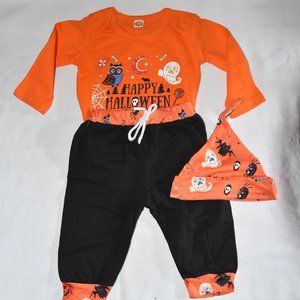Baby Long Sleeve  Halloween Outfit and Hat  0 - 6 Months